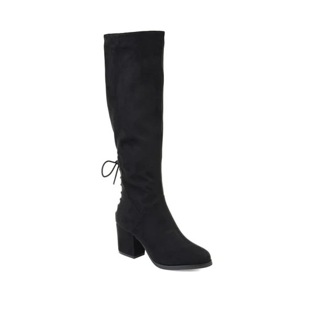 Journee Collection Women's Leeda Extra-Wide Calf Knee-High Boots, Black Size 8M